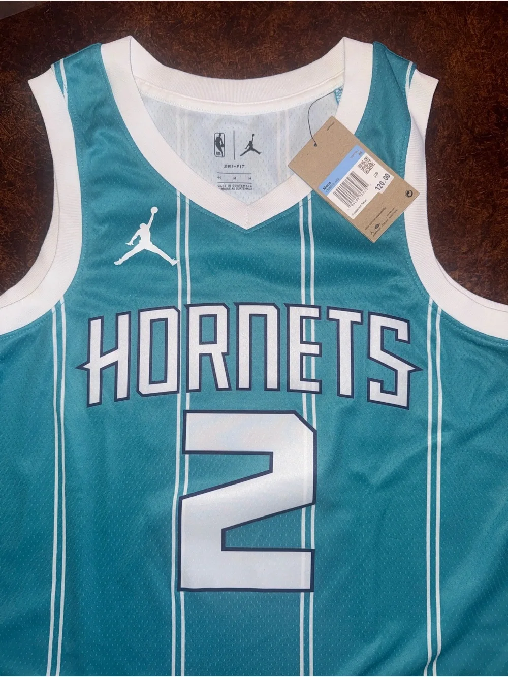 Lamelo ball Jordan Teal & White Ball #2 Retro Basketball Jersey